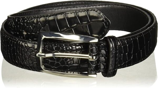 Stacy Adams Men's Ozzie Croc Embossed Belt - Image 3